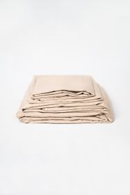 Omne Sleep 4-Piece Khaki Brushed Microfiber Twin Hypoallergenic Sheet Set