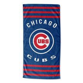 Cubs Stripes OFFICIAL MLB "Stripes" Beach Towel; 30" x 60"