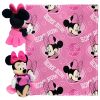 Yankees OFFICIAL MLB & Disney's Minnie Mouse Character Hugger Pillow & Silk Touch Throw Set; 40" x 50"