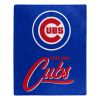 Cubs OFFICIAL MLB "Signature" Raschel Throw Blanket; 50" x 60"