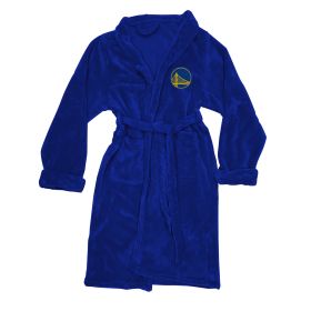 Warriors OFFICIAL NBA Men's L/XL Silk Touch Bath Robe; 26" x 47"