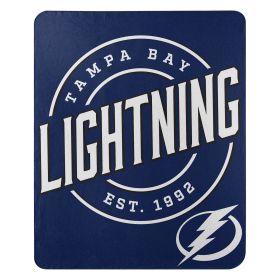 Lightning OFFICIAL NHL "Campaign" Fleece Throw Blanket; 50" x 60"