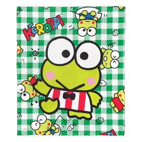 Keroppi; Playtime Plaid Aggretsuko Comics Silk Touch Throw Blanket; 50" x 60"