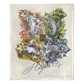 Harry Potter; Houses Together Aggretsuko Comics Silk Touch Throw Blanket; 50" x 60"