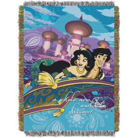 Disney Aladin A Whole New World Licensed 48"x 60" Woven Tapestry Throw by The Northwest Company