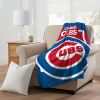 CUBS OFFICIAL MLB "Walk off" Micro Raschel Throw Blanket; 46" x 60"