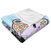 Adventure Time; Tasty Tunes Aggretsuko Comics Silk Touch Throw Blanket; 50" x 60"