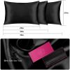 Lacette Silk Pillowcase 2 Pack for Hair and Skin, 100% Mulberry Silk, Double-Sided Silk Pillow Cases with Hidden Zipper (Black, Standard Size: 20" x 2