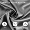 Lacette Silk Pillowcase 1 Pack for Hair and Skin, 100% Mulberry Silk, Double-Sided Silk Pillow Cases with Hidden Zipper (Deep Gray,King Size: 20" x 36