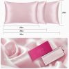 Silk Pillowcase for Hair and Skin 1 Pack, 100% Mulberry Silk & Natural Wood Pulp Fiber Double-Sided Design, Silk Pillow Covers with Hidden Zipper (sta