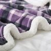 Plaid Flannel Sherpa Throw Blanket(2 Pack Set of 2)