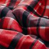 Plaid Flannel Sherpa Throw Blanket