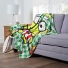 Keroppi; Playtime Plaid Aggretsuko Comics Silk Touch Throw Blanket; 50" x 60"