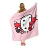 Hello Kitty; Candy Cane Kitty Aggretsuko Comics Silk Touch Throw Blanket; 50" x 60"