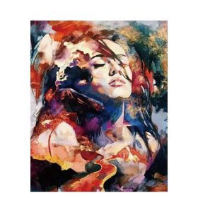 Digital Oil Painting Decorative Frameless (Option: 1499 Watercolor Women-Frameless 40X50CM)