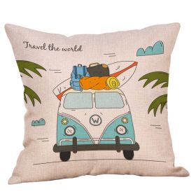 Tourism Theme Summer Beach Sofa Pillow Cases (Option: 2 Style-4x45cm)