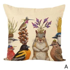 New Animal Owl Cushion Cover (Option: 3 Style-45x45cm)