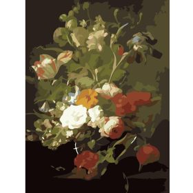 Digital Oil Painting Frameless Flowers (Option: Flowers In Leyes Bottle-No Inner Frame 40 X50)