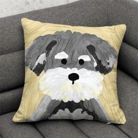 Cute Dog Cartoon Throw Pillow Dormitory Bedroom Square (Option: GG 4-30x 30cm-With pillow core)