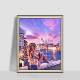 Digital Oil Painting Romantic Atmosphere Combination Hanging Painting (Option: FS 004 03-4050)