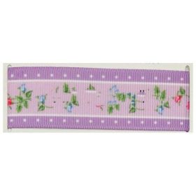 Handmade Diy Rib Printed Flowers And Plants Webbing Ribbon (Option: 2577C)