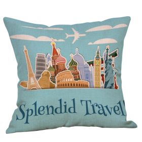 Tourism Theme Summer Beach Sofa Pillow Cases (Option: 8 Style-4x45cm)