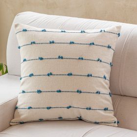 Home Fashion Simple Cotton Blype Sofa And Bed Cushions Pillow Cover (Option: Peacock Blue-30 X50cm Pillowcase Only)