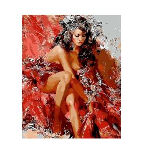 Digital Oil Painting Decorative Frameless (Option: 1227 Style Woman-Frameless 40X50CM)