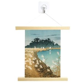 Magnetic Hanging Shaft Nordic Simple Photo Poster Hanging Shaft Decorative Painting Pole (Option: White wood-40cm)