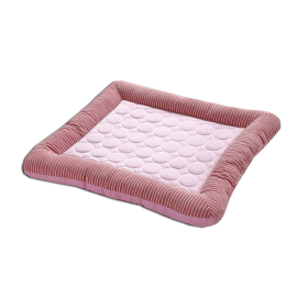 Pet Cooling Pad Bed For Dogs Cats Puppy Kitten Cool Mat Pet Blanket Ice Silk Material Soft For Summer Sleeping Pink Blue Breathable (Color: pink, size: M)