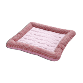 Pet Cooling Pad Bed For Dogs Cats Puppy Kitten Cool Mat Pet Blanket Ice Silk Material Soft For Summer Sleeping Pink Blue Breathable (Color: pink, size: S)