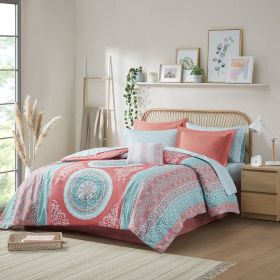 Loretta Boho Comforter Set with Bed Sheets (Color: as Pic)