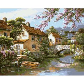 DIY Digital Oil Painting Landscape Painting (Option: 72 Scenery-40x 50 Canvas Brush 3 Paint)