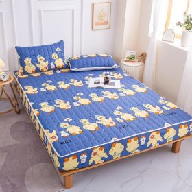 Cotton Covered Anti Slip Cartoon Bedspread (Option: Queuing duck-Same pillow case 1pair)