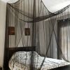 4 Corner Post Full Queen King Size Bed Mosquito Net-Black