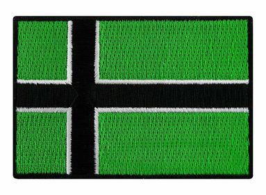 Viking Flag Epaulet Embroidery Velcro Label (Option: Viking Flag Cross Green-8x5cm)