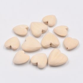 DIY Accessories 20-40MM Wooden Heart (Option: 30mm-10pcs)