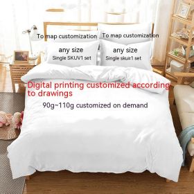 3D Digital Printed Bedding Kit To Customize Bed Sheets And Duvet Covers (Option: 60single sided-245x210cm)