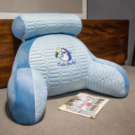 Summer Breathable Latex Ice Silk Cartoon Lumbar Support Pillow (Option: Blue Shark FXJJ-75x 50cm)