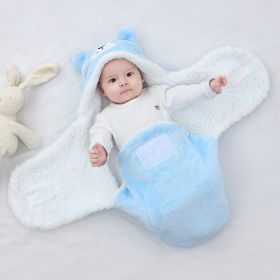 Newborn Baby Swaddling Quilt Baby's Blanket Swaddling (Option: Blue Bear-9M)