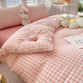 Washed Cotton Four-piece Bedding Set (Option: Oath-200cm)