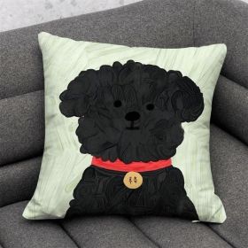 Cute Dog Cartoon Throw Pillow Dormitory Bedroom Square (Option: GG 9-45x 45cm-With pillow core)