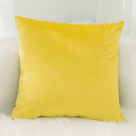 Dutch Suede Pillow Cushion Sofa Cushion Office Lumbar Bed Head Backrest Velvet Pillow Cover (Option: 19Lemon Yellow-30x50cm Without Core)